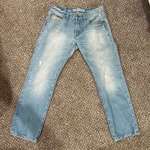 Express Rocco 32x32 Slim Fit Denim Blue Jeans Men's Cotton Light Wash Men's Mens